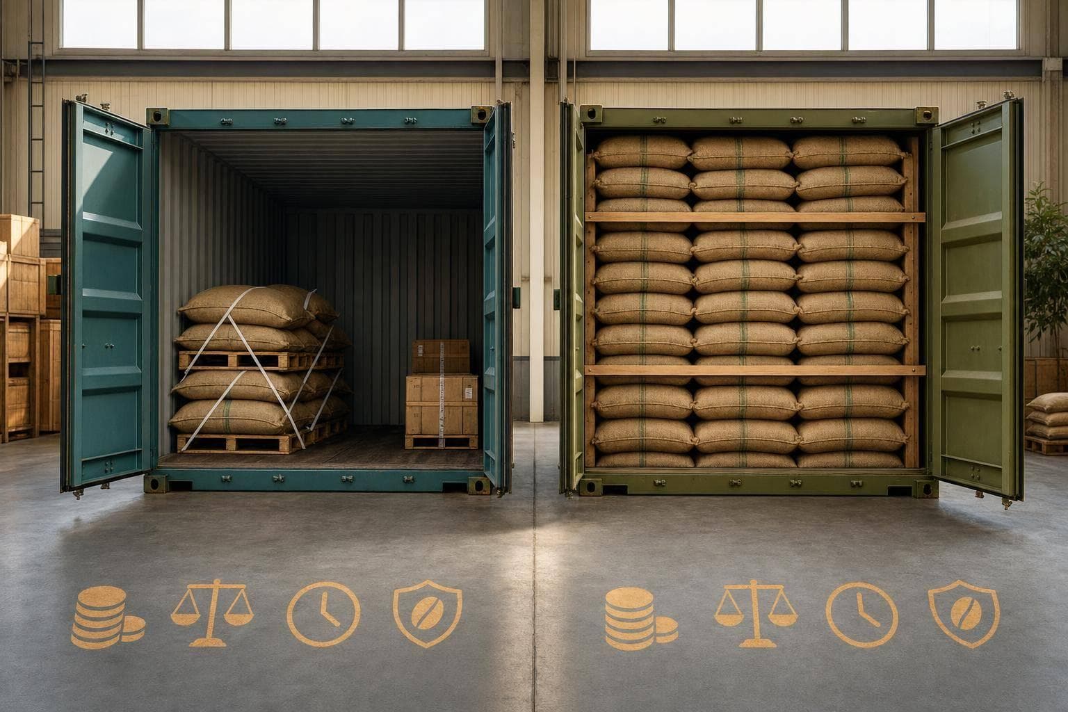 LCL vs FCL for Green Coffee: Cost and Risk